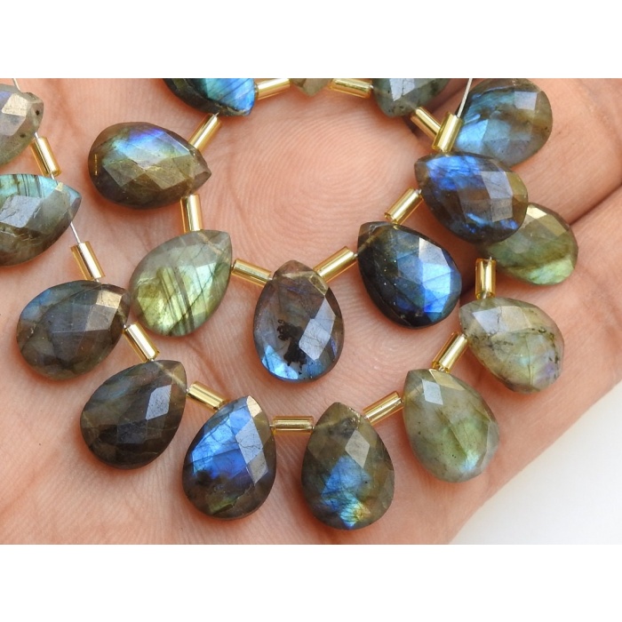 Labradorite Faceted Teardrop,Drop,Loose Stone,Multi Flashy Fire,Wholesale Price,New Arrival,12X8MM,100%Natural,PME-CY3 | Save 33% - Rajasthan Living 8