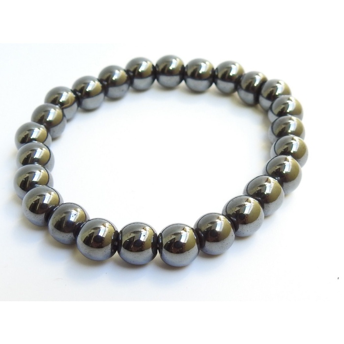 Pyrite Beaded Bracelet,Smooth,Sphere,Ball,Roundel,Beads,Wholesaler,Supplies,Gemstones For Jewelry,Gift For Her 24Piece 8MM Approx (pme)B4 | Save 33% - Rajasthan Living 6
