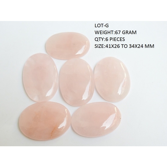 Rose Quartz Smooth Cabochon Lot,Oval Shape,Handmade,Loose Gemstone,For Making Jewelry | Save 33% - Rajasthan Living 11