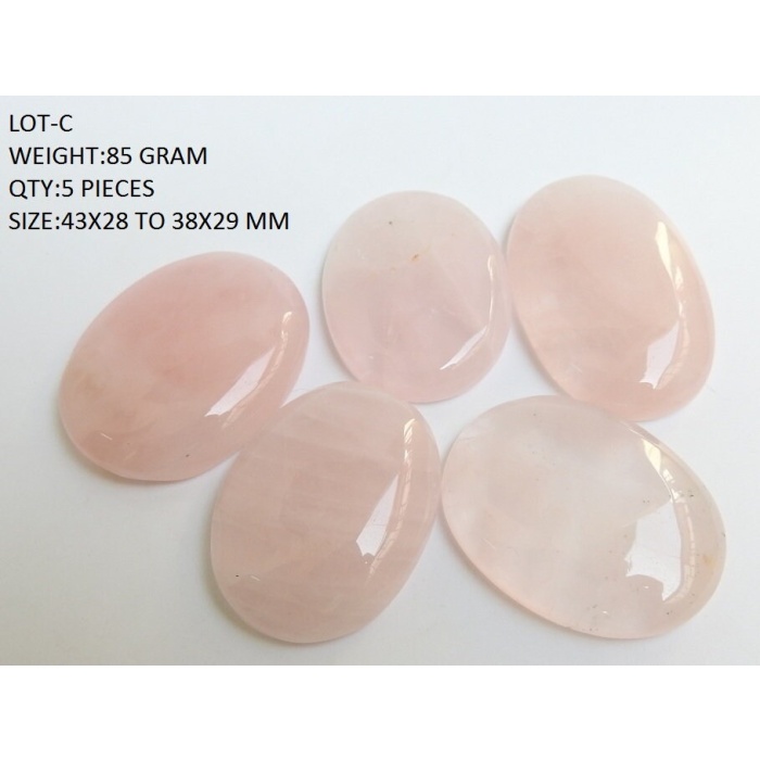 Rose Quartz Smooth Cabochon Lot,Oval Shape,Handmade,Loose Gemstone,For Making Jewelry | Save 33% - Rajasthan Living 7