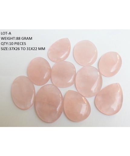 Rose Quartz Smooth Cabochon Lot,Oval Shape,Handmade,Loose Gemstone,For Making Jewelry | Save 33% - Rajasthan Living