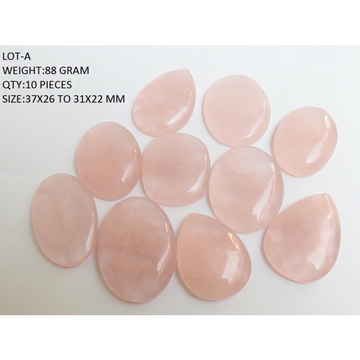 Rose Quartz Smooth Cabochon Lot,Oval Shape,Handmade,Loose Gemstone,For Making Jewelry | Save 33% - Rajasthan Living 5