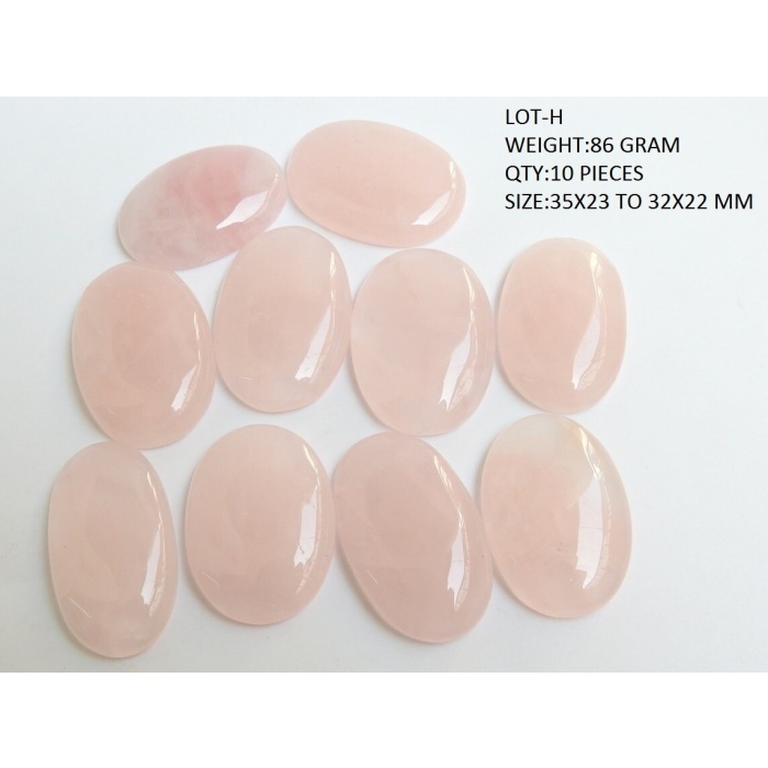 Rose Quartz Smooth Cabochon Lot,Oval Shape,Handmade,Loose Gemstone,For Making Jewelry | Save 33% - Rajasthan Living 12