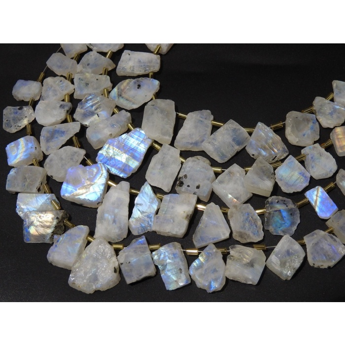 White Rainbow Moonstone Rough Slice,Slab,Nuggets,Polished,Loose Raw,Multi Flashy Fire 15Piece 25To12MM Long Approx 100%Natural (PME)R4 | Save 33% - Rajasthan Living 10