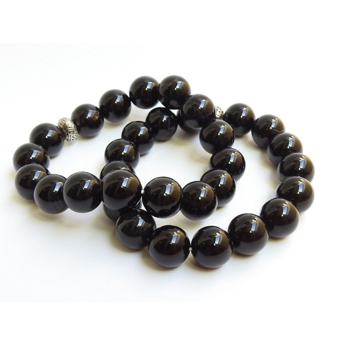 Natural Black Onyx Bracelet,Smooth,Sphere,Ball,Roundel Beads,Personalized Gift,One Of A Kind 16Piece 12MM Approx Wholesaler,Supplies (pme)B4 | Save 33% - Rajasthan Living 8