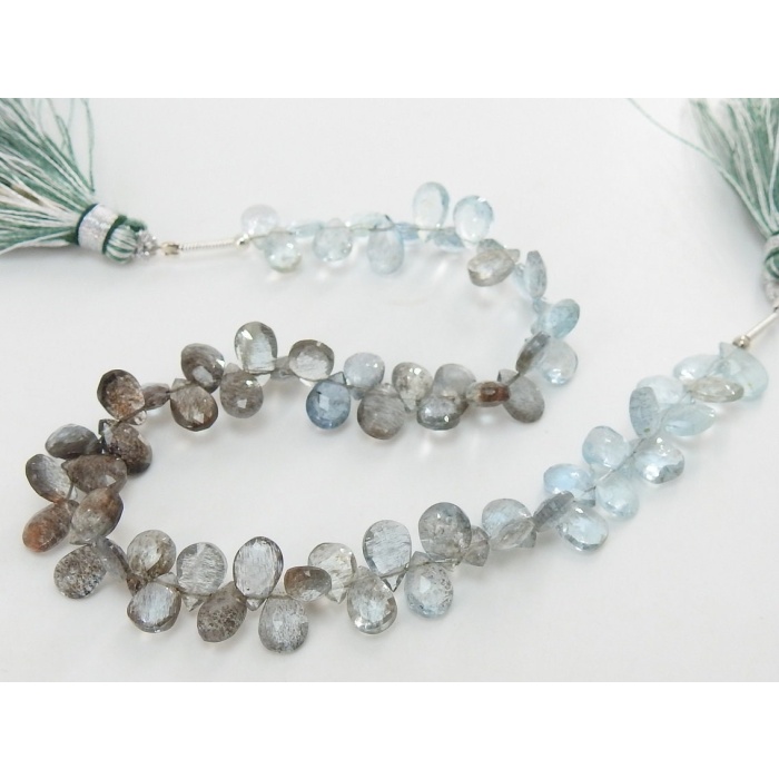 Moss Aquamarine Multi Shaded Faceted Teardrops,8Inch Strand 8X5To7X5MM Approx,Wholesaler,Supplies BB(BR4) | Save 33% - Rajasthan Living 6