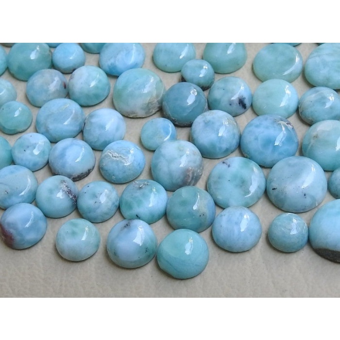 Natural Larimar Smooth Cabochon,Round Shape,Calibrated Size,Earrings Pair,Wholesaler,Supplies New Arrival PME(C2) | Save 33% - Rajasthan Living 9