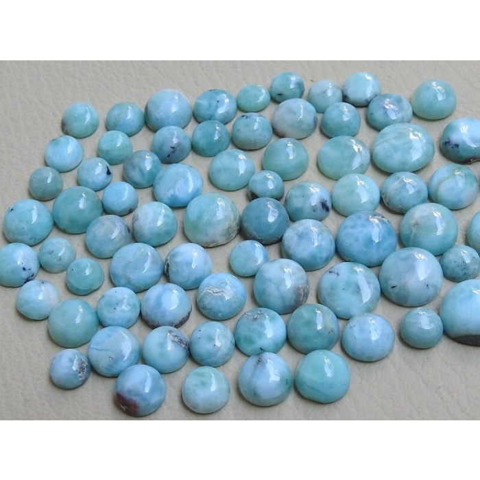 Natural Larimar Smooth Cabochon,Round Shape,Calibrated Size,Earrings Pair,Wholesaler,Supplies New Arrival PME(C2) | Save 33% - Rajasthan Living 8