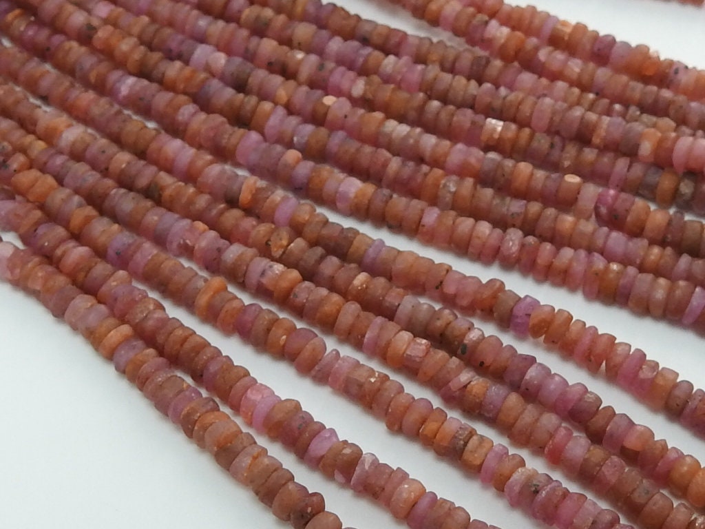 Natural Ruby Smooth Roundel Bead,Handmade,Matte Polished,16Inch Strand 3To4MM Approx,Wholesale Price,New Arrival PME(B5) | Save 33% - Rajasthan Living 13