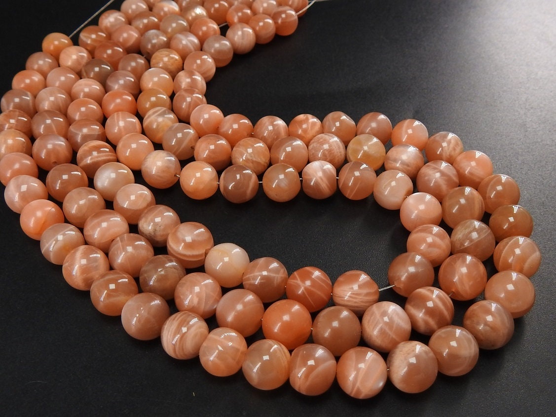 Peach Moonstone Smooth Sphere Ball Bead,Round Shape,Roundel,Handmade,Loose Stone,Wholesaler,Supplies,14Inch Strand 100%Natural (Pme)B7 | Save 33% - Rajasthan Living 16