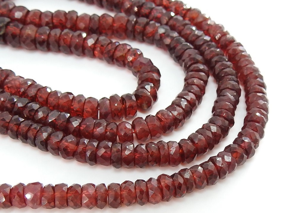 Mozambique Garnet Faceted Roundel Beads,Handmade,Loose Stone,Necklace,For Making Jewelry,16Inch Strand,Wholesaler,Supplies,100%NaturalBB(B6) | Save 33% - Rajasthan Living 17