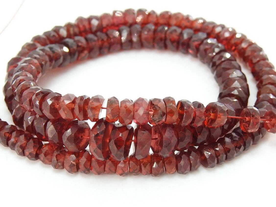 Mozambique Garnet Faceted Roundel Beads,Handmade,Loose Stone,Necklace,For Making Jewelry,16Inch Strand,Wholesaler,Supplies,100%NaturalBB(B6) | Save 33% - Rajasthan Living 19