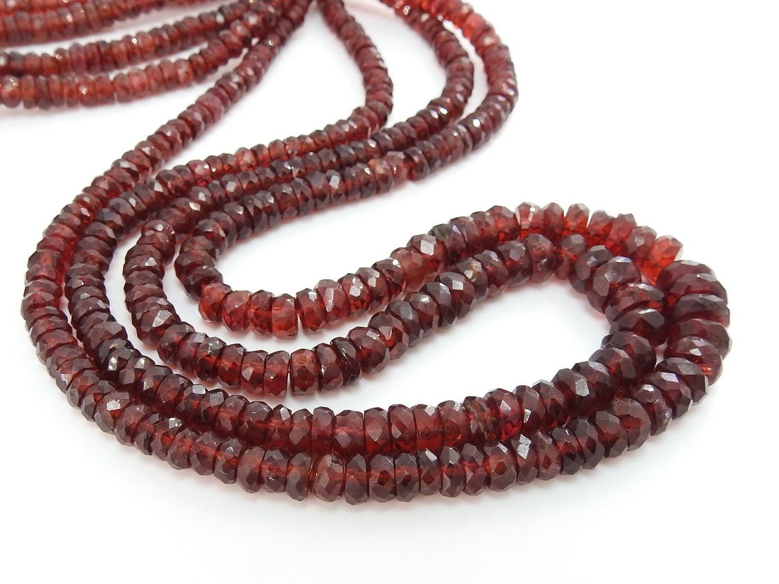 Mozambique Garnet Faceted Roundel Beads,Handmade,Loose Stone,Necklace,For Making Jewelry,16Inch Strand,Wholesaler,Supplies,100%NaturalBB(B6) | Save 33% - Rajasthan Living 25