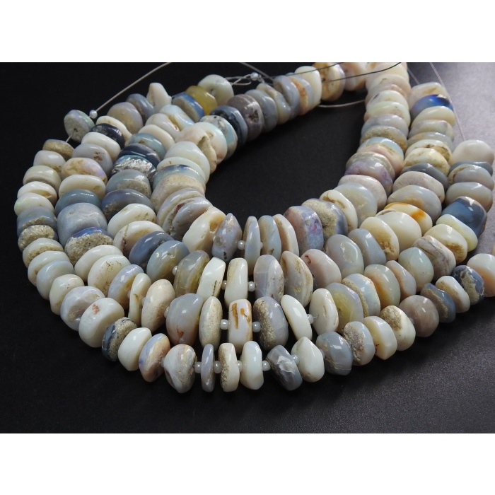 Australian Opal Smooth Tyre,Coin,Button,Wheel Shape Beads,Loose Stone,Handmade,Wholesaler,Supplies 8Inch Strand 100%Natural WM(T2) | Save 33% - Rajasthan Living 6