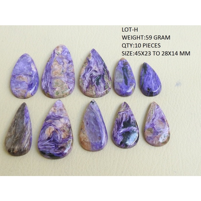 Charoite Smooth Cabochons Lot,Loose Stone,Fancy Shape,Handmade,Gemstone For Making Pendent,Jewelry Wholesale Price New Arrival C3 | Save 33% - Rajasthan Living 13