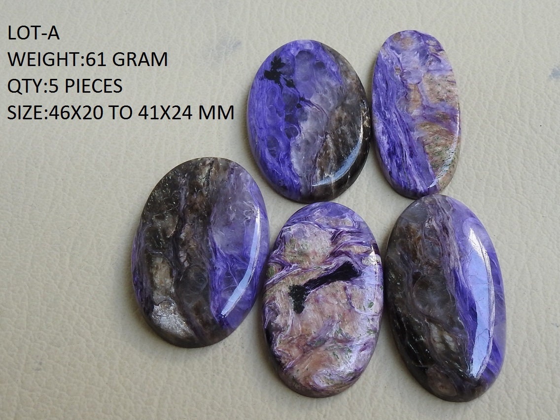 Charoite Smooth Cabochons Lot,Loose Stone,Fancy Shape,Handmade,Gemstone For Making Pendent,Jewelry Wholesale Price New Arrival C3 | Save 33% - Rajasthan Living 14