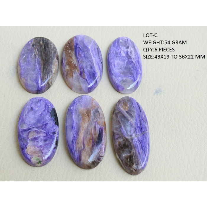 Charoite Smooth Cabochons Lot,Loose Stone,Fancy Shape,Handmade,Gemstone For Making Pendent,Jewelry Wholesale Price New Arrival C3 | Save 33% - Rajasthan Living 8