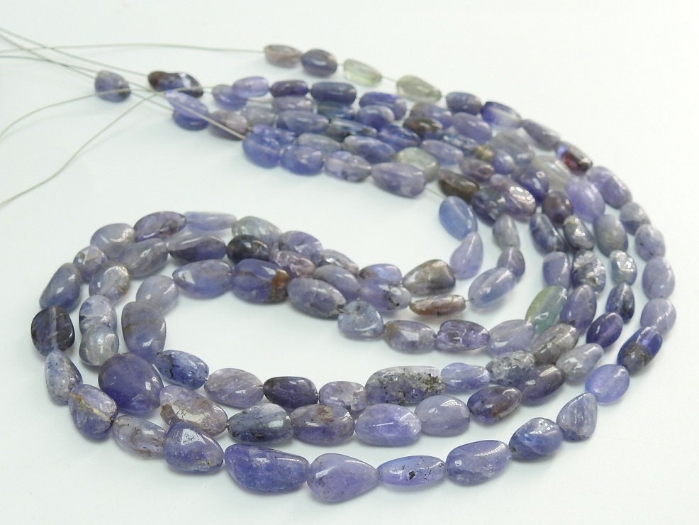 Natural Blue Tanzanite Smooth Tumble,Nuggets,Loose Stone,Handmade Bead,For Making Jewelry,Wholesale Price New Arrival 14Inch Strand (TU5) | Save 33% - Rajasthan Living 20