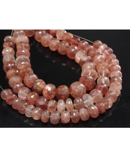 Natural Strawberry Quartz Faceted,Roundel Beads,Loose Stone,For Making Jewelry Wholesale Price New Arrival PME(B13) | Save 33% - Rajasthan Living 3