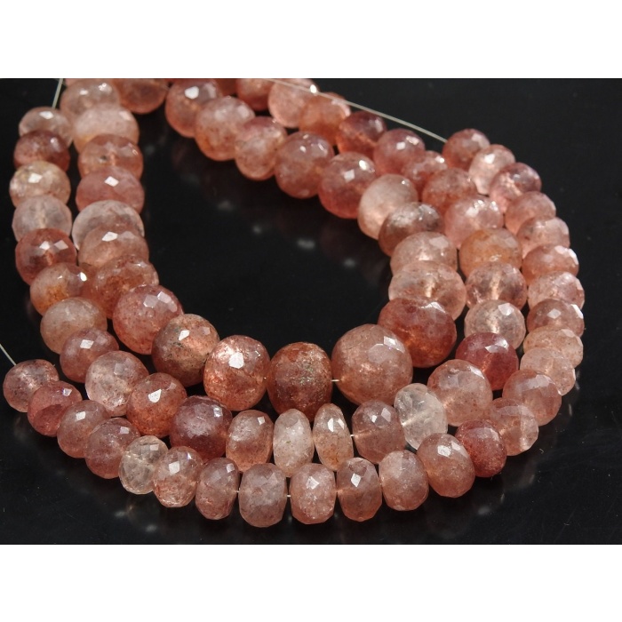 Natural Strawberry Quartz Faceted,Roundel Beads,Loose Stone,For Making Jewelry Wholesale Price New Arrival PME(B13) | Save 33% - Rajasthan Living 7