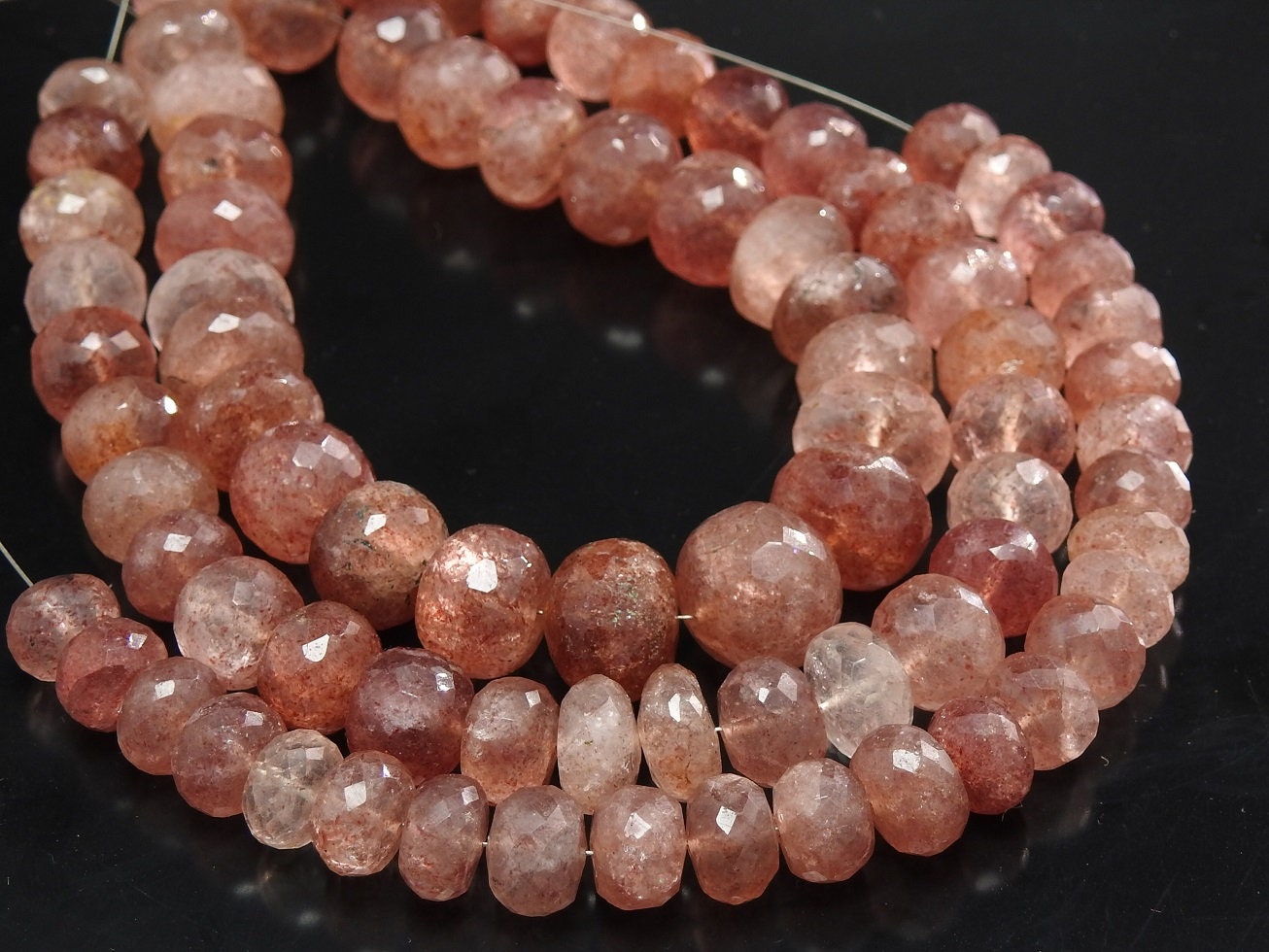 Natural Strawberry Quartz Faceted,Roundel Beads,Loose Stone,For Making Jewelry Wholesale Price New Arrival PME(B13) | Save 33% - Rajasthan Living 12