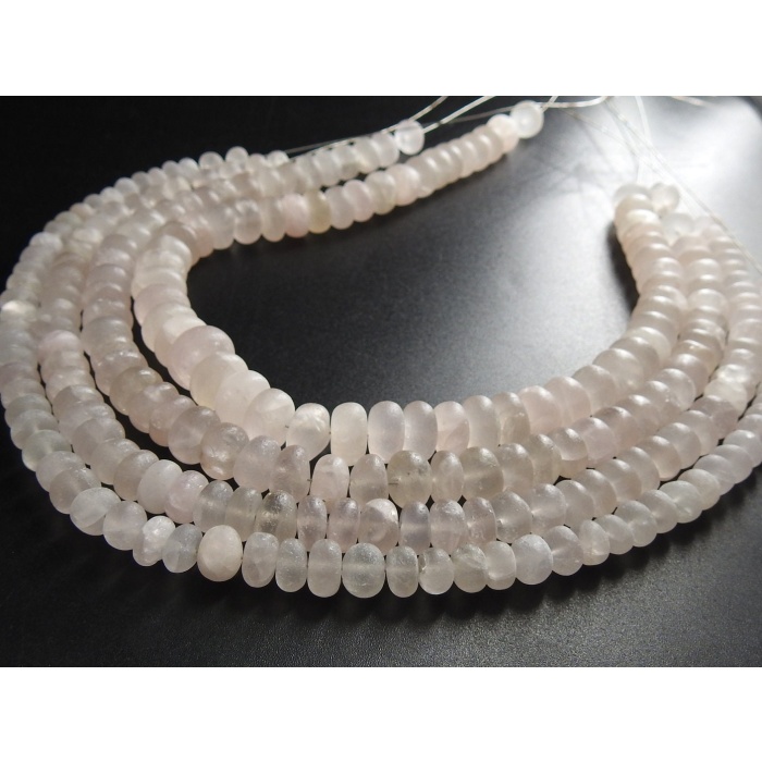 12 Inch Strand Natural Rose Quartz Smooth Matte Polished Roundel Beads Wholesale Price New Arrival B3 | Save 33% - Rajasthan Living 6