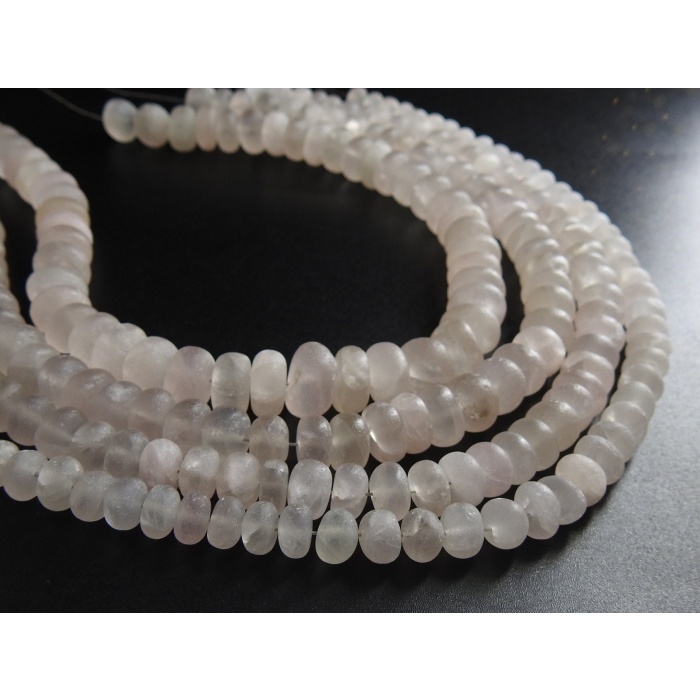 12 Inch Strand Natural Rose Quartz Smooth Matte Polished Roundel Beads Wholesale Price New Arrival B3 | Save 33% - Rajasthan Living 12