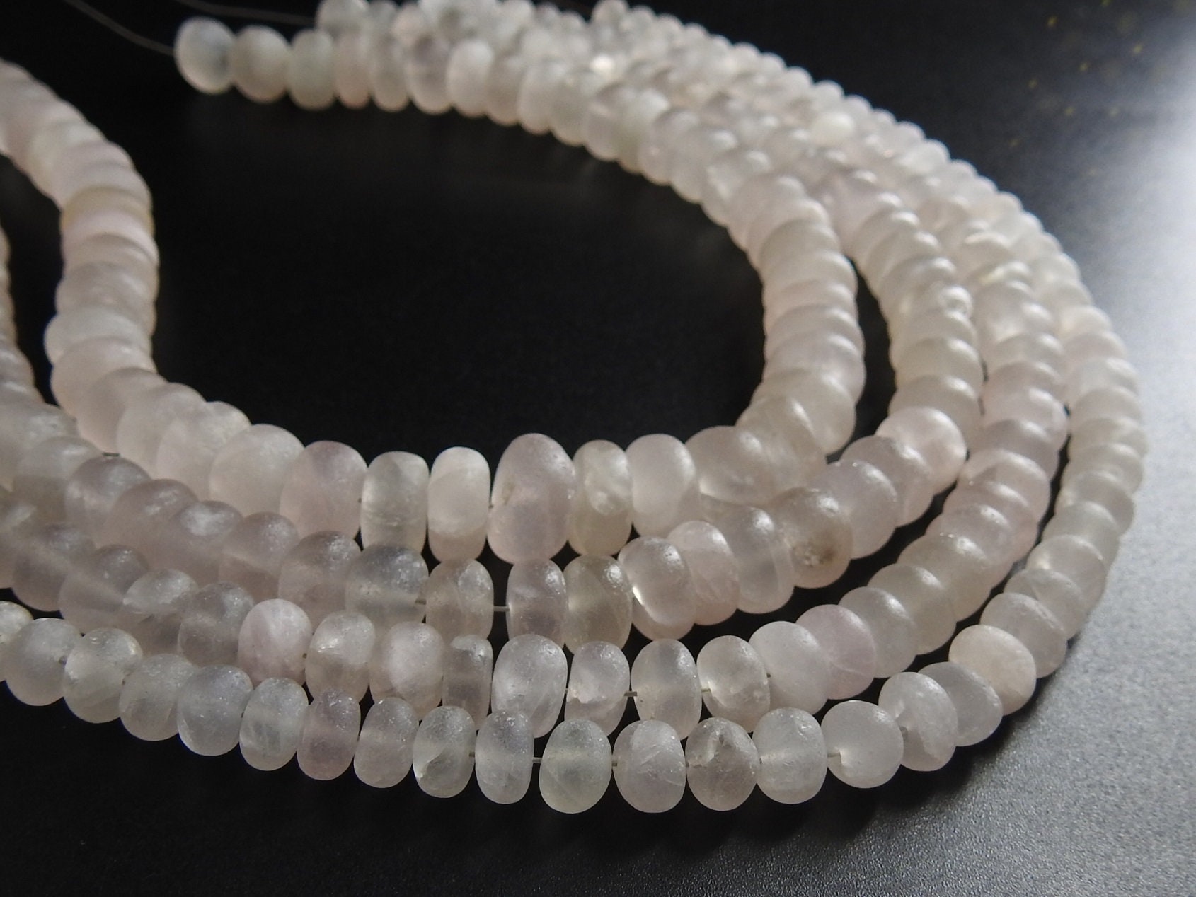 12 Inch Strand Natural Rose Quartz Smooth Matte Polished Roundel Beads Wholesale Price New Arrival B3 | Save 33% - Rajasthan Living 20