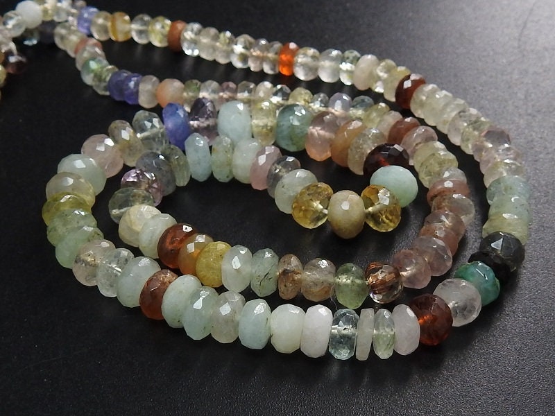 Mix Gemstone Faceted Roundel Beads,Multi Stone,Disco Gemstone,Handmade,Loose,16Inch Strand 6To4MM Approx,Wholesaler,Supplies,100%Natural B13 | Save 33% - Rajasthan Living 14