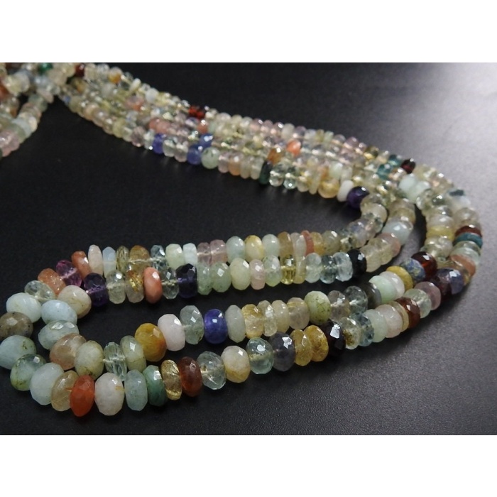 Mix Gemstone Faceted Roundel Beads,Multi Stone,Disco Gemstone,Handmade,Loose,16Inch Strand 6To4MM Approx,Wholesaler,Supplies,100%Natural B13 | Save 33% - Rajasthan Living 10