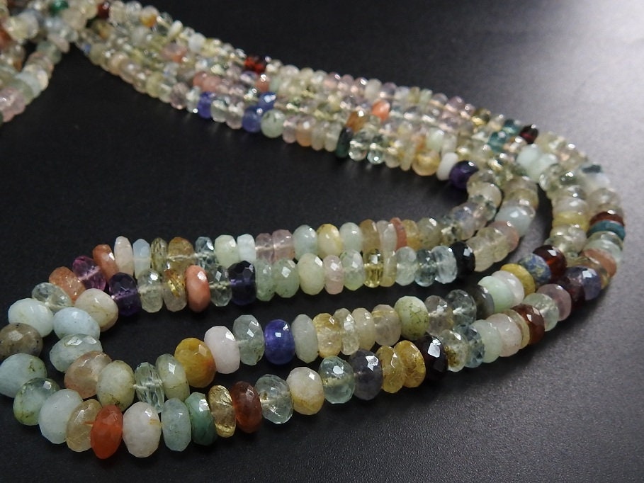 Mix Gemstone Faceted Roundel Beads,Multi Stone,Disco Gemstone,Handmade,Loose,16Inch Strand 6To4MM Approx,Wholesaler,Supplies,100%Natural B13 | Save 33% - Rajasthan Living 15