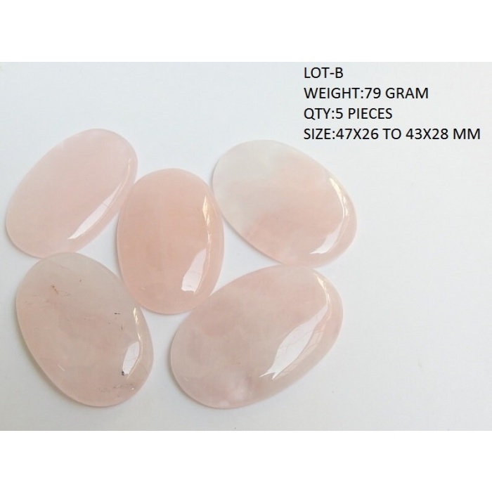 Rose Quartz Smooth Cabochon Lot,Oval Shape,Handmade,Loose Gemstone,For Making Jewelry | Save 33% - Rajasthan Living 6