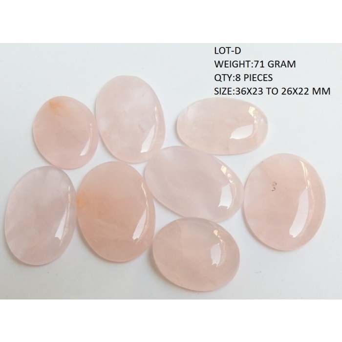 Rose Quartz Smooth Cabochon Lot,Oval Shape,Handmade,Loose Gemstone,For Making Jewelry | Save 33% - Rajasthan Living 8