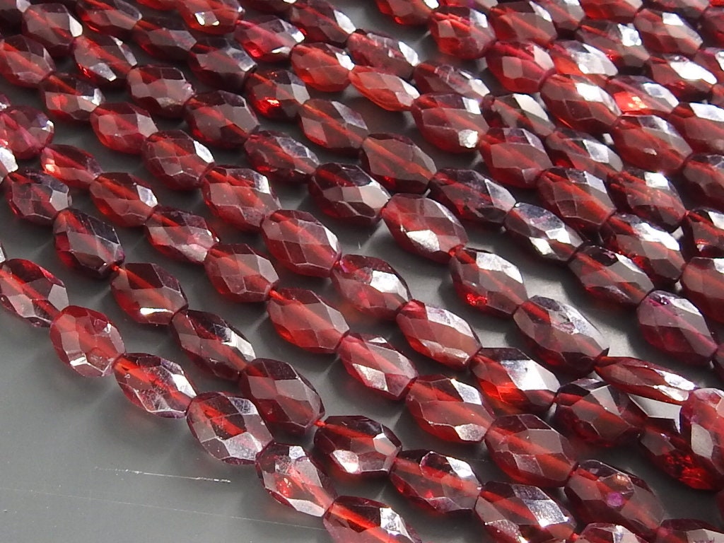 100%Natural Mozambique Garnet Faceted Tumble,Nugget,Loose Stone,Handmade,For Jewelry Making 16Inch Strand 10X7To5X4 MM Approx PMETU2 | Save 33% - Rajasthan Living 21