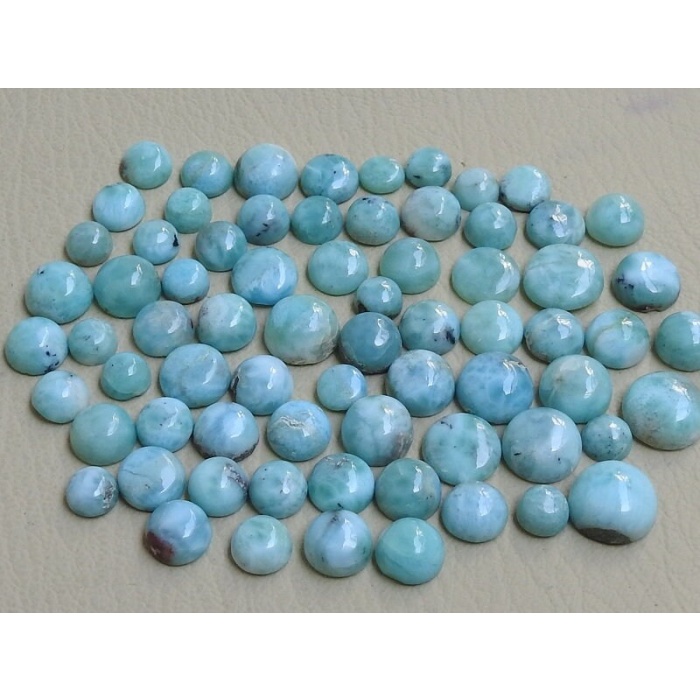 Natural Larimar Smooth Cabochon,Round Shape,Calibrated Size,Earrings Pair,Wholesaler,Supplies New Arrival PME(C2) | Save 33% - Rajasthan Living 7