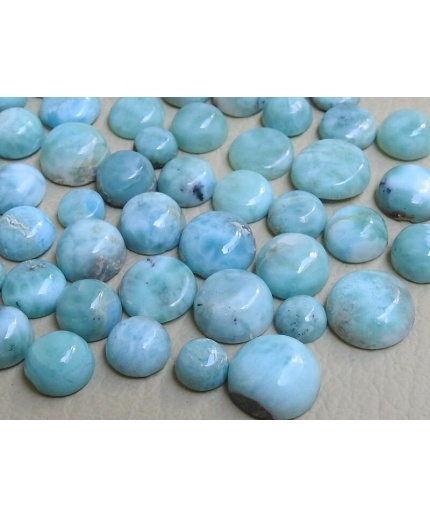 Natural Larimar Smooth Cabochon,Round Shape,Calibrated Size,Earrings Pair,Wholesaler,Supplies New Arrival PME(C2) | Save 33% - Rajasthan Living
