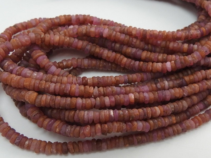 Natural Ruby Smooth Roundel Bead,Handmade,Matte Polished,16Inch Strand 3To4MM Approx,Wholesale Price,New Arrival PME(B5) | Save 33% - Rajasthan Living 14