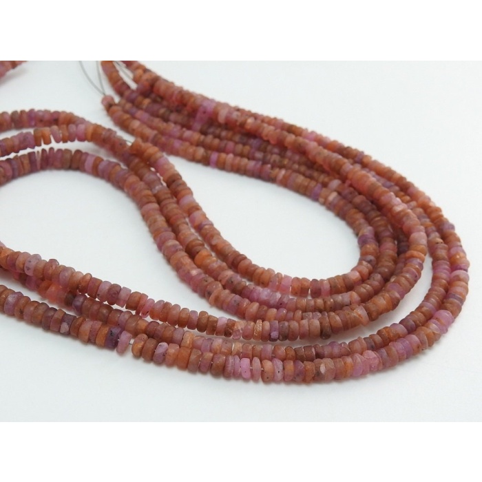 Natural Ruby Smooth Roundel Bead,Handmade,Matte Polished,16Inch Strand 3To4MM Approx,Wholesale Price,New Arrival PME(B5) | Save 33% - Rajasthan Living 6