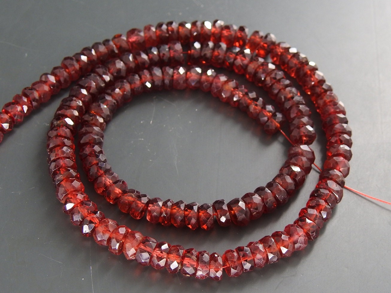 Mozambique Garnet Faceted Roundel Beads,Handmade,Loose Stone,Necklace,For Making Jewelry,16Inch Strand,Wholesaler,Supplies,100%NaturalBB(B6) | Save 33% - Rajasthan Living 24