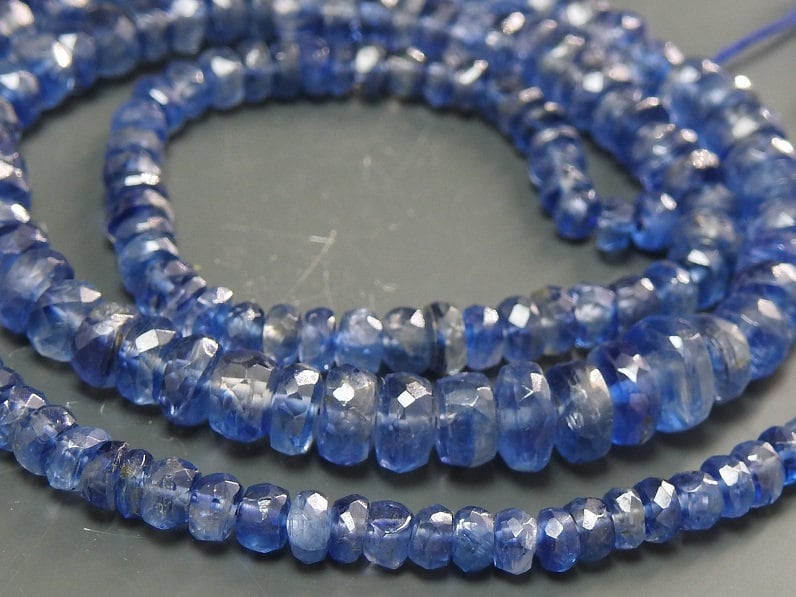 Blue Kyanite Micro Faceted Roundel Beads,Loose Stone,Handmade,For Jewelry Makers,16Inch Strand 2To5MM Approx,100%Natural B13 | Save 33% - Rajasthan Living 11