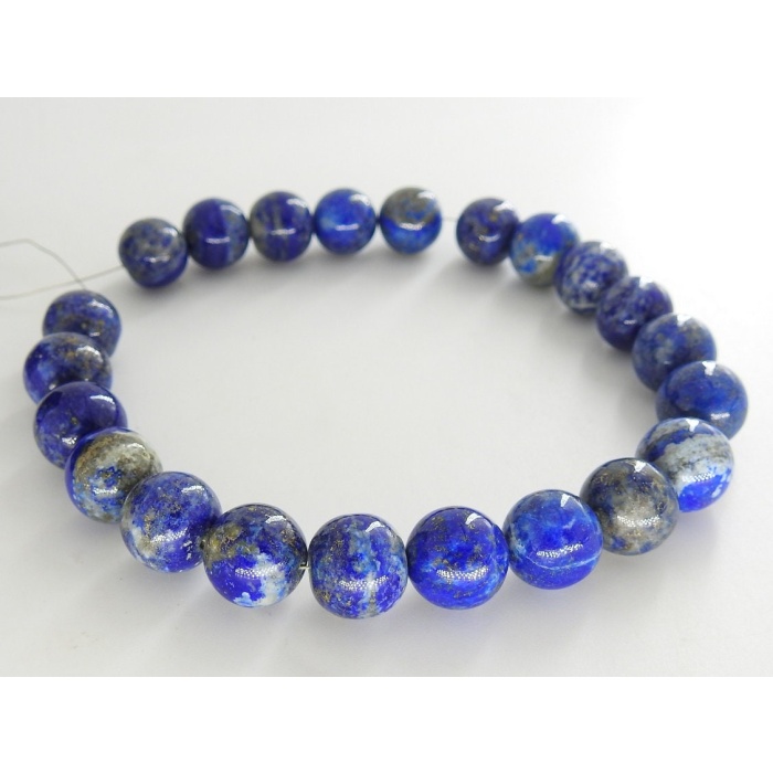 100%Natural Lapis Lazuli Sphere,Ball,Smooth,Round,Rondelle,Loose Bead,Handmade,Bracelet,Beaded,For Making Jewelry,9Inch 11MM Approx,PME-B6 | Save 33% - Rajasthan Living 9