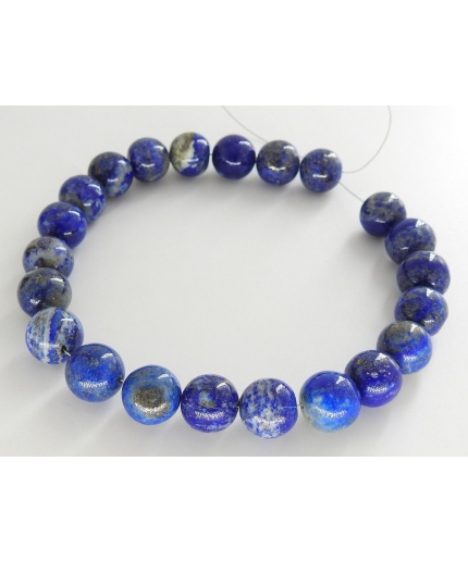 100%Natural Lapis Lazuli Sphere,Ball,Smooth,Round,Rondelle,Loose Bead,Handmade,Bracelet,Beaded,For Making Jewelry,9Inch 11MM Approx,PME-B6 | Save 33% - Rajasthan Living 3