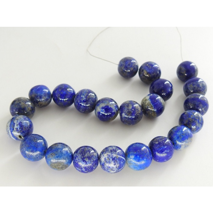 100%Natural Lapis Lazuli Sphere,Ball,Smooth,Round,Rondelle,Loose Bead,Handmade,Bracelet,Beaded,For Making Jewelry,9Inch 11MM Approx,PME-B6 | Save 33% - Rajasthan Living 11