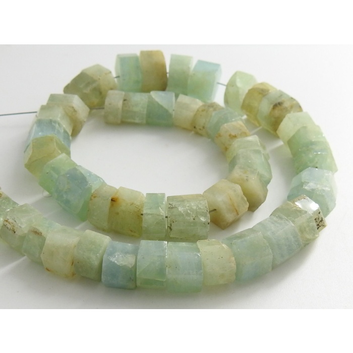 Aquamarine Faceted Tyre,Coin,Button,Wheel Shape Beads,Blue,Loose Stone,10Inch 9X6To6X4MM Approx,Wholesale Price,New Arrival,100%NaturalT2 | Save 33% - Rajasthan Living 10