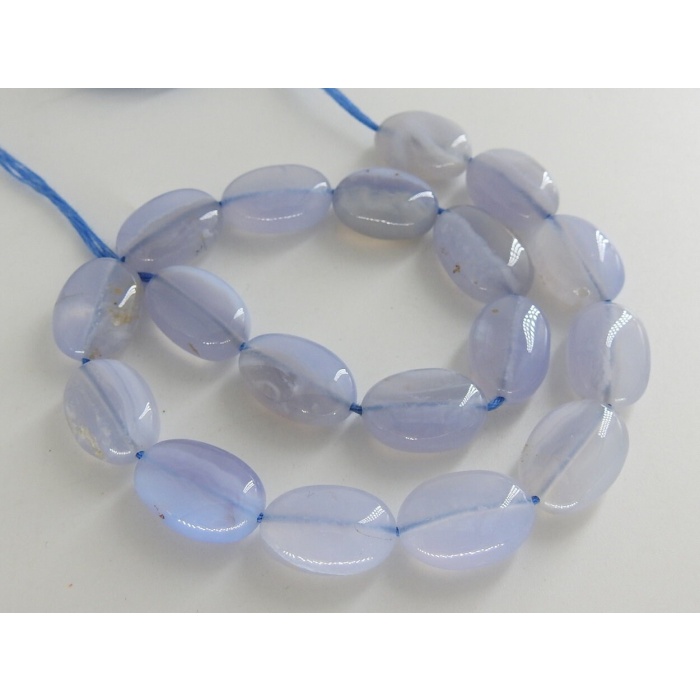 Blue Lace Agate Smooth Tumble,Nugget,Oval Bead,Loose Stone,Handmade 10Inch Strand 15X10To13X9MM Approx Wholesaler Supplies PME(TU5) | Save 33% - Rajasthan Living 9