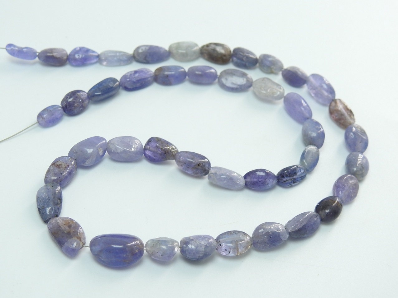 Natural Blue Tanzanite Smooth Tumble,Nuggets,Loose Stone,Handmade Bead,For Making Jewelry,Wholesale Price New Arrival 14Inch Strand (TU5) | Save 33% - Rajasthan Living 18