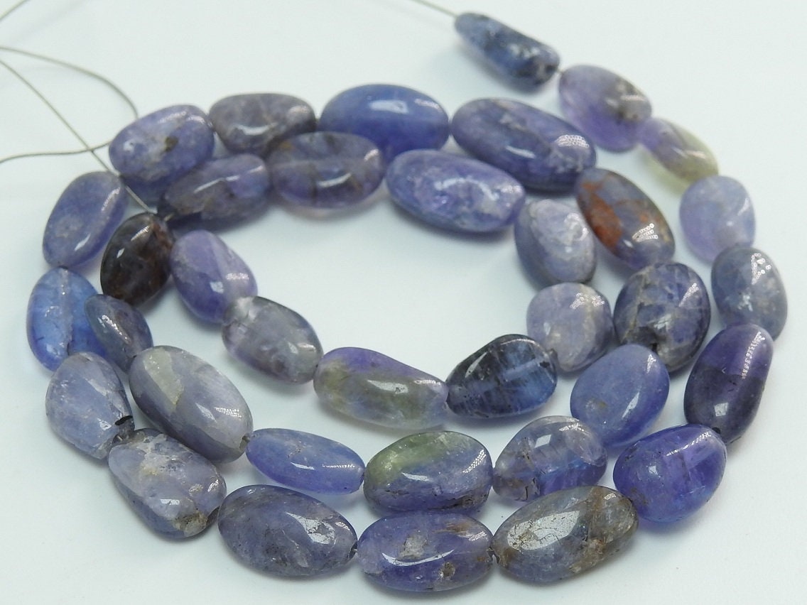 Natural Blue Tanzanite Smooth Tumble,Nuggets,Loose Stone,Handmade Bead,For Making Jewelry,Wholesale Price New Arrival 14Inch Strand (TU5) | Save 33% - Rajasthan Living 24