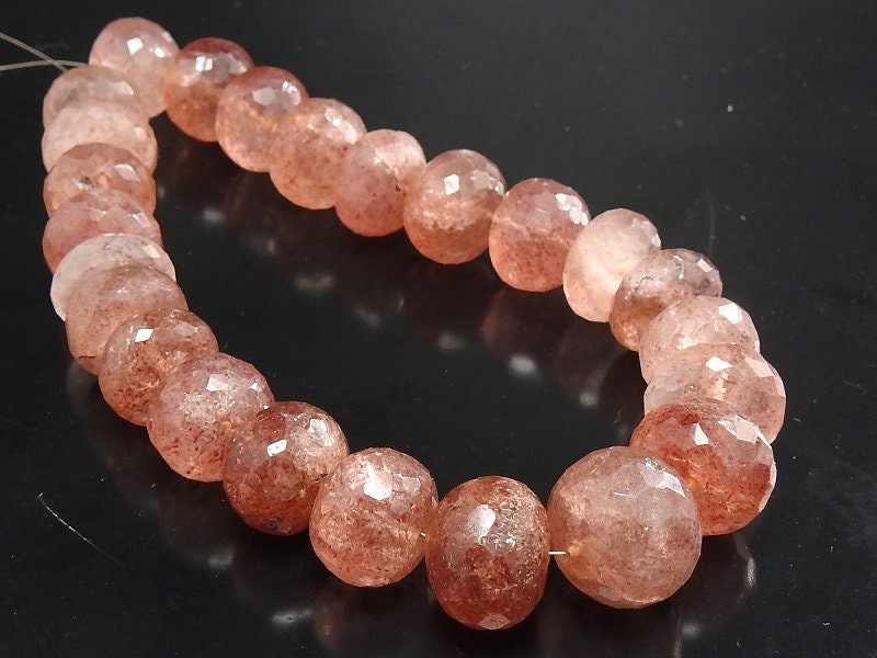 Natural Strawberry Quartz Faceted,Roundel Beads,Loose Stone,For Making Jewelry Wholesale Price New Arrival PME(B13) | Save 33% - Rajasthan Living 13