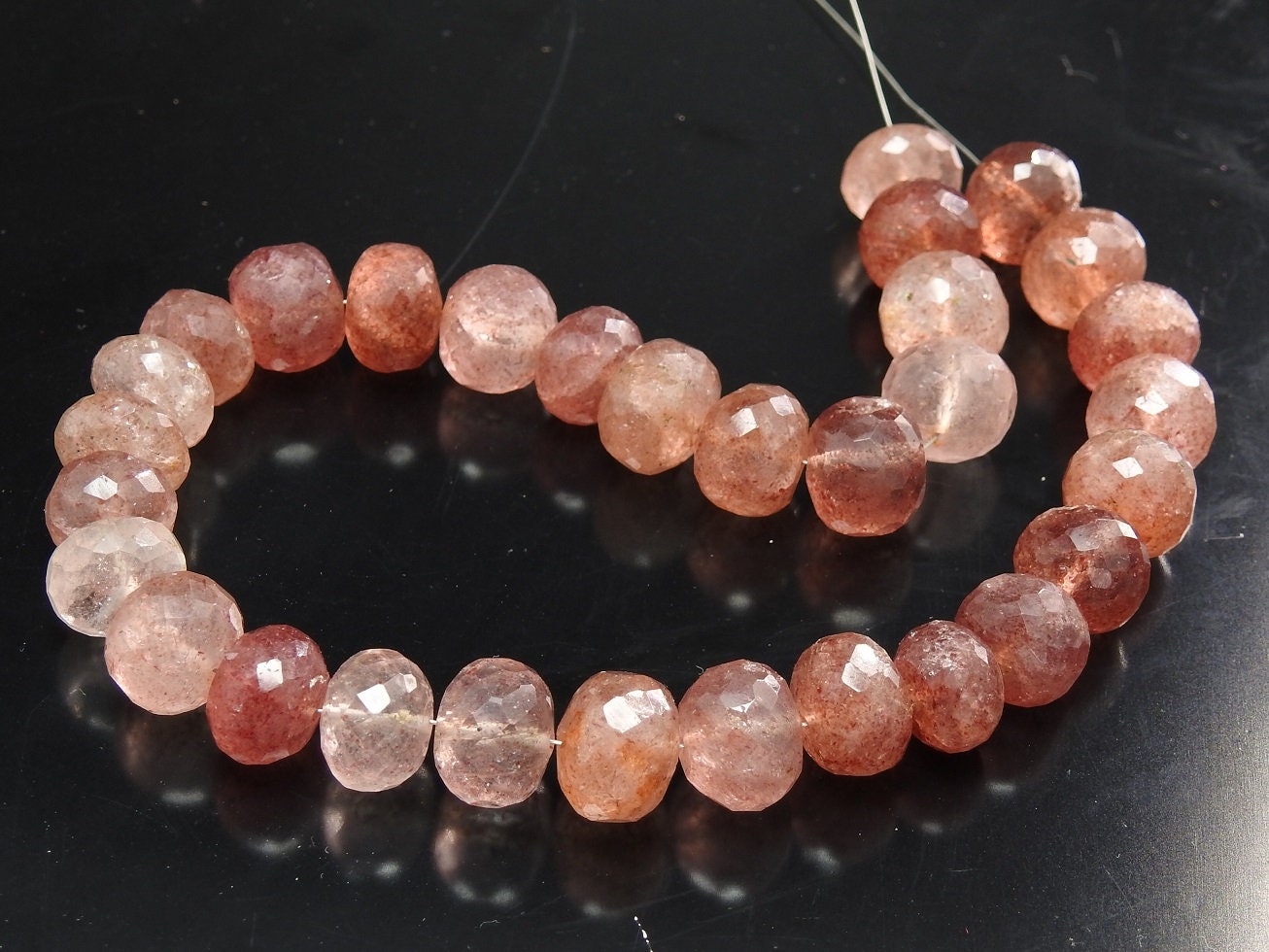 Natural Strawberry Quartz Faceted,Roundel Beads,Loose Stone,For Making Jewelry Wholesale Price New Arrival PME(B13) | Save 33% - Rajasthan Living 11
