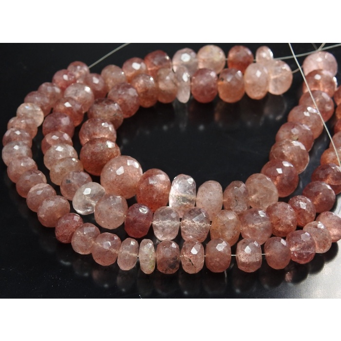 Natural Strawberry Quartz Faceted,Roundel Beads,Loose Stone,For Making Jewelry Wholesale Price New Arrival PME(B13) | Save 33% - Rajasthan Living 9
